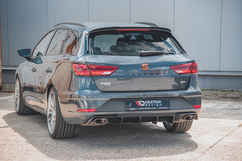Maxton rear valance til Seat Leon Cupra ST Mk3 Facelift – blank sort – billede 1 af 9