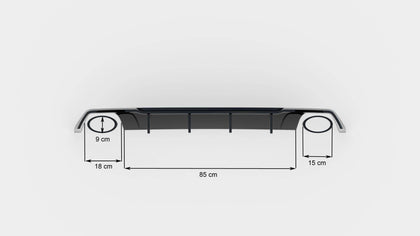 Maxton rear valance til Seat Leon Cupra ST Mk3 Facelift – blank sort – billede 7 af 9
