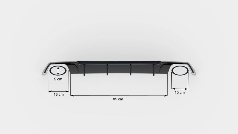 Maxton rear valance til Seat Leon Cupra ST Mk3 Facelift – blank sort – billede 7 af 9