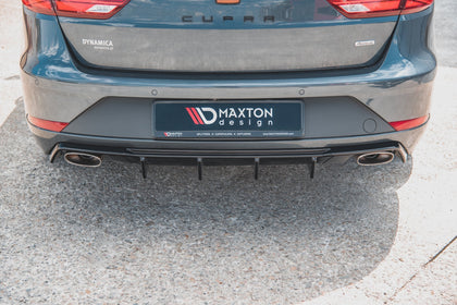 Maxton rear valance til Seat Leon Cupra ST Mk3 Facelift – blank sort – billede 2 af 9