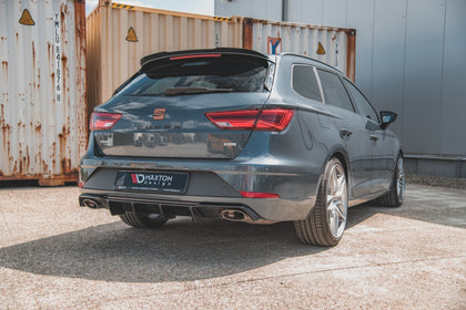 Maxton rear valance til Seat Leon Cupra ST Mk3 Facelift – blank sort – billede 4 af 9