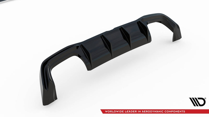 Maxton rear valance til Volkswagen Golf R Hatchback Mk8 Facelift – blank sort – billede 4 af 6