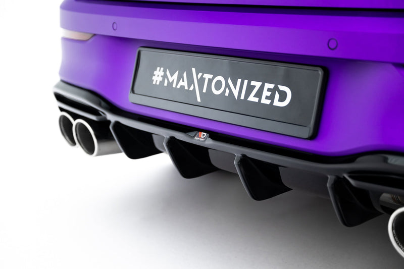 Maxton rear valance til Volkswagen Golf R Hatchback Mk8 Facelift – blank sort – billede 3 af 6