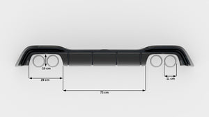 Maxton rear valance til Volkswagen Golf R Hatchback Mk8 Facelift – blank sort – billede 6 af 6