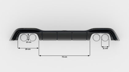 Maxton rear valance til Volkswagen Golf R Hatchback Mk8 Facelift – blank sort – billede 6 af 6