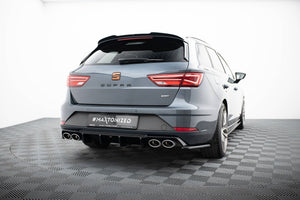 Maxton rear valance til Seat Leon Cupra ST Mk3 Facelift – blank sort – billede 1 af 5