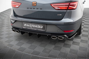 Maxton rear valance til Seat Leon Cupra ST Mk3 Facelift – blank sort – billede 2 af 5