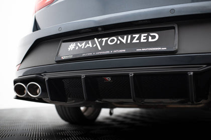 Maxton rear valance til Seat Leon Cupra ST Mk3 Facelift – blank sort – billede 3 af 5
