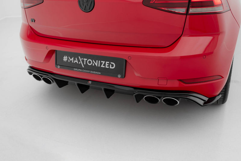 Maxton rear valance til Volkswagen Golf R Mk7 Facelift – blank sort – billede 1 af 7