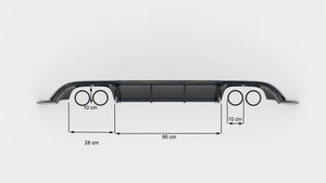 Maxton rear valance til Volkswagen Golf R Mk7 Facelift – blank sort – billede 5 af 7