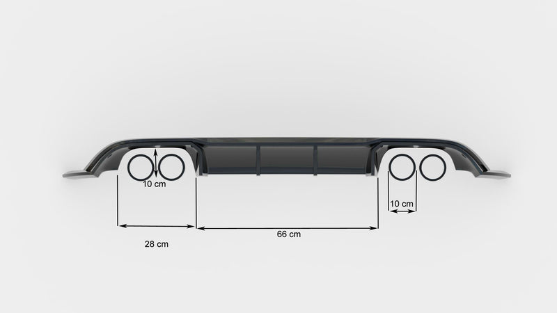 Maxton rear valance til Volkswagen Golf R Mk7 Facelift – blank sort – billede 5 af 7