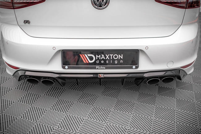 Maxton rear valance til Volkswagen Golf R Mk7 – blank sort – billede 2 af 6