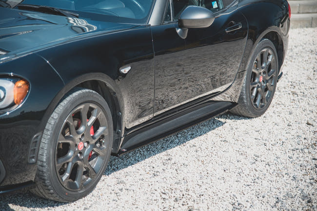 Maxton Side Skirts Diffusers Fiat 124 Spider Abarth - Gloss Black