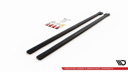 Maxton sideskørter til Abarth 595 Mk1 Facelift – blank sort – billede 4 af 5