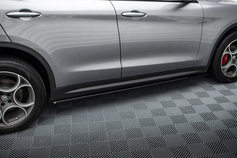 Maxton Side Skirts Diffusers Alfa Romeo Stelvio - Gloss Black