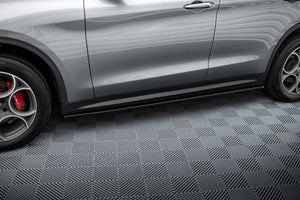Maxton Side Skirts Diffusers Alfa Romeo Stelvio - Gloss Black