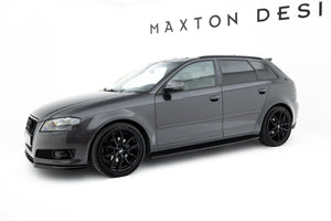 Maxton sideskørter til Audi A3 Sportback 8P / 8P Facelift – blank sort – billede 2 af 5