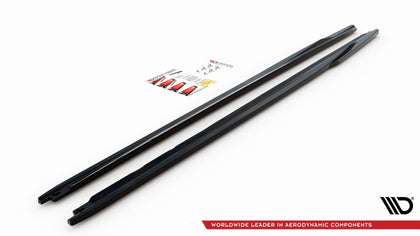 Maxton sideskørter til Audi A4 Avant / Sedan B9 – blank sort – billede 4 af 5