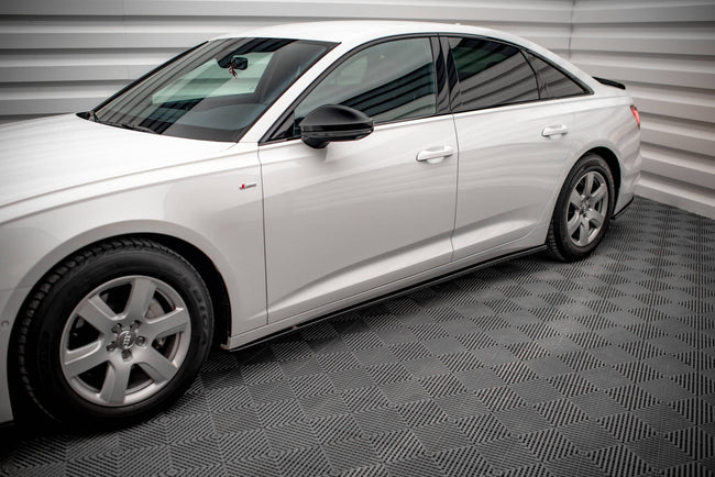 Maxton Side Skirts Diffusers Audi A6 C8 - Gloss Black