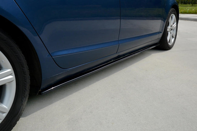 Maxton Side Skirts Diffusers Audi A6 C6 S-Line (Preface/Facelift) - Gloss Black