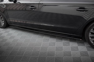 Maxton Side Skirts Diffusers Audi A8 Long D4 - Gloss Black