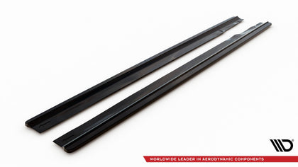 Maxton Side Skirts Diffusers Audi A8 Long D4 - Gloss Black