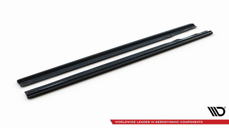 Maxton Side Skirts Diffusers Audi A8 Long D4 - Gloss Black