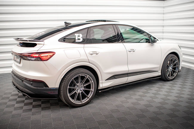 Maxton Side Skirts Diffusers Audi Q4 E-Tron Sportback Mk1 - Gloss Black