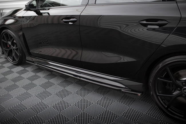 Maxton Side Skirts Diffusers Audi RS3 8Y - Gloss Black