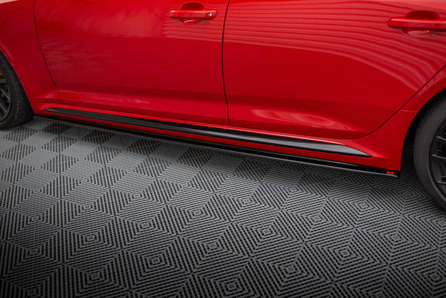 Maxton Side Skirts Diffusers Audi RS4 B9  - Gloss Black