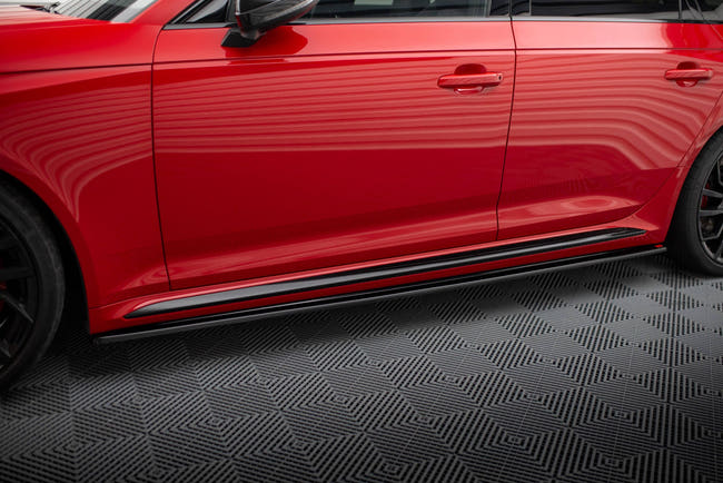 Maxton Side Skirts Diffusers Audi RS4 B9  - Gloss Black
