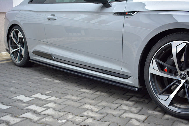Maxton Side Skirts Diffusers Audi RS5 F5 Coupe - Gloss Black