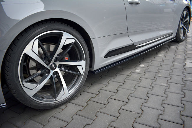 Maxton Side Skirts Diffusers Audi RS5 F5 Coupe - Gloss Black