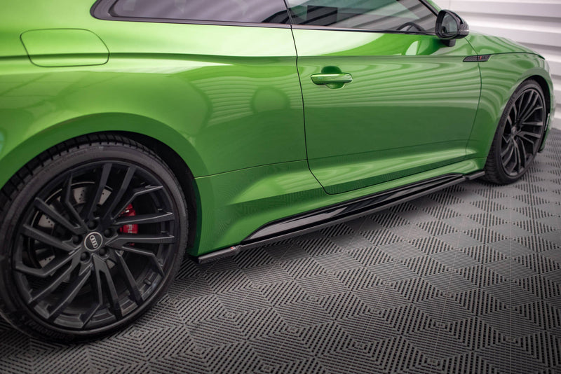Maxton sideskørter til Audi RS5 Coupe F5 Facelift – blank sort – billede 2 af 5