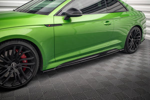 Maxton sideskørter til Audi RS5 Coupe F5 Facelift – blank sort – billede 1 af 5