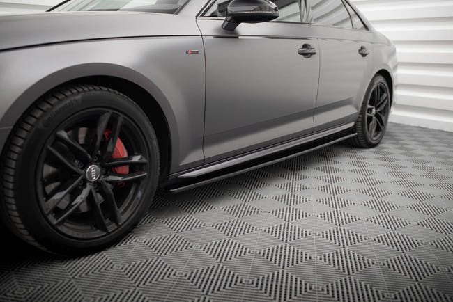 Maxton Side Skirts Diffusers Audi S4 / A4 S-Line B9 - Gloss Black