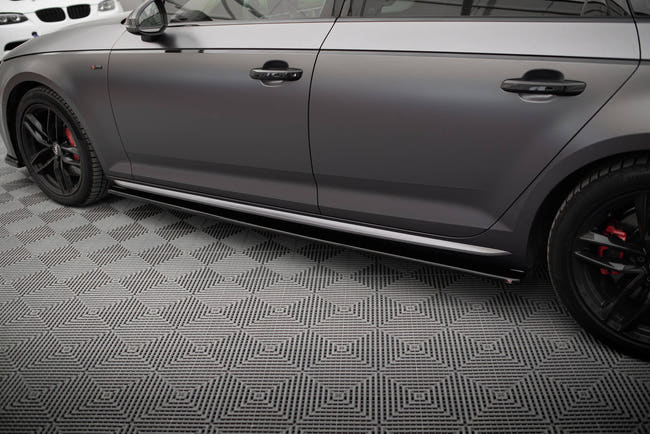 Maxton Side Skirts Diffusers Audi S4 / A4 S-Line B9 - Gloss Black