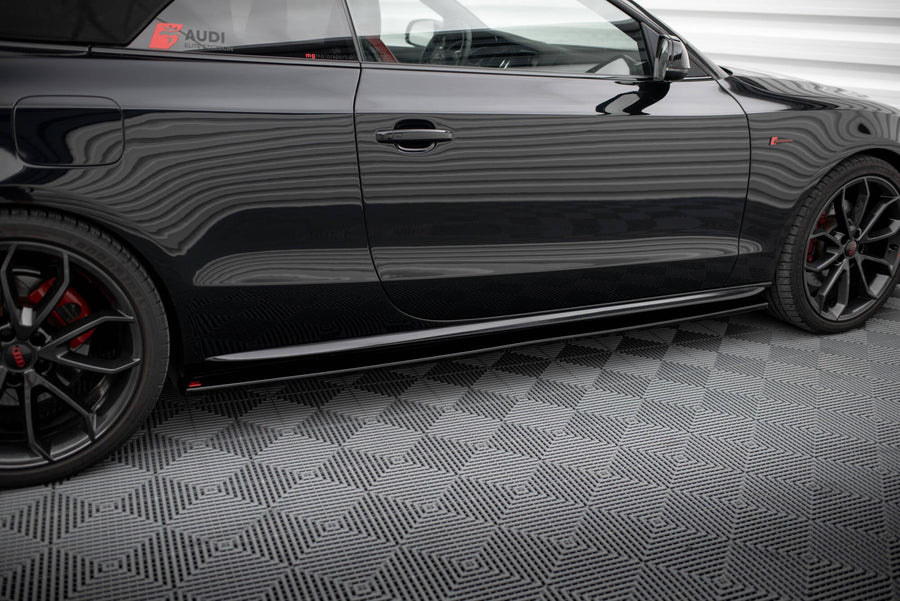 Maxton sideskørter til Audi S5 / A5 / A5 S-Line 8T / 8T Facelift – blank sort – billede 1 af 5