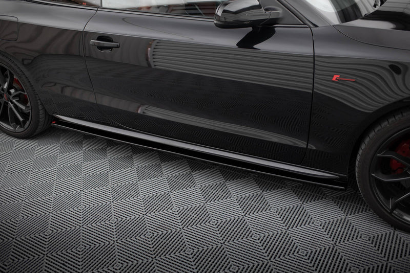 Maxton sideskørter til Audi S5 / A5 / A5 S-Line 8T / 8T Facelift – blank sort – billede 2 af 5
