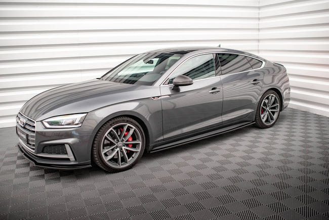 Maxton sideskørter til Audi S5 / A5 S-Line F5 Sportback – blank sort – billede 2 af 5