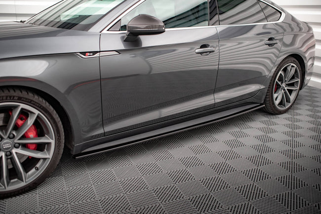Maxton sideskørter til Audi S5 / A5 S-Line F5 Sportback – blank sort – billede 1 af 5