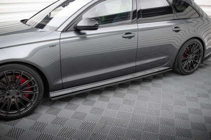 Maxton sideskørter til Audi S6 / A6 S-Line / A6 C7 Facelift – blank sort – billede 1 af 5