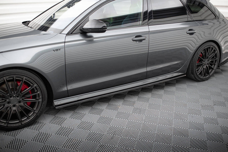 Maxton sideskørter til Audi S6 / A6 S-Line / A6 C7 Facelift – blank sort – billede 1 af 5