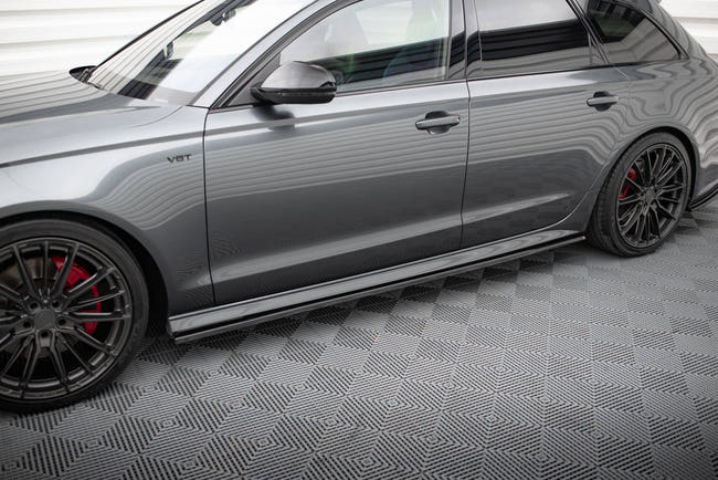 Maxton sideskørter til Audi S6 / A6 S-Line / A6 C7 Facelift – blank sort – billede 1 af 5