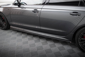 Maxton sideskørter til Audi S6 / A6 S-Line / A6 C7 Facelift – blank sort – billede 3 af 5