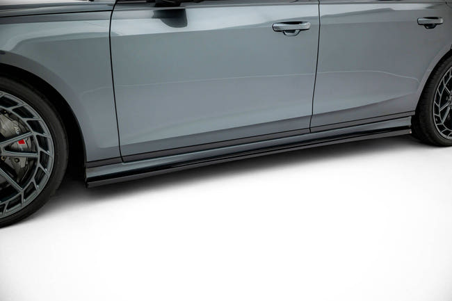 Maxton Side Skirts Diffusers Audi S8 D5 - Gloss Black