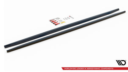 Maxton sideskørter til Audi S8 D3 – blank sort – billede 4 af 6