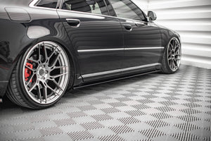 Maxton sideskørter til Audi S8 D3 – blank sort – billede 2 af 6