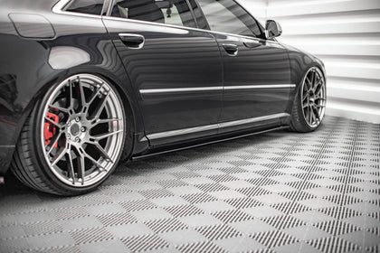 Maxton sideskørter til Audi S8 D3 – blank sort – billede 2 af 6