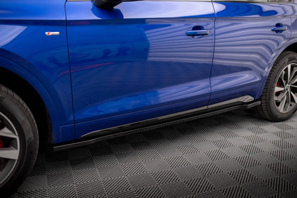 Maxton Side Skirts Diffusers Audi SQ5 / Q5 S-line SUV / Sportback MK2 Facelift - Gloss Black